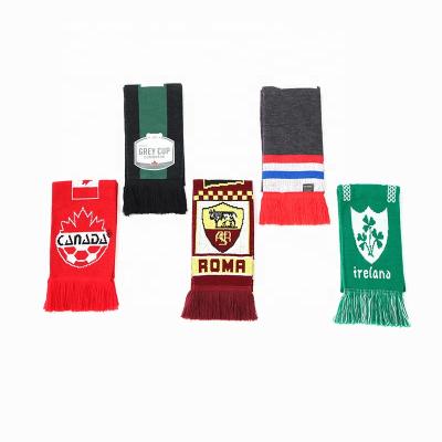 China Long 100% Acrylic Football Scarf Knitting Machine Made Football Team Scarf, Acrylic Football Fan Scarf for sale