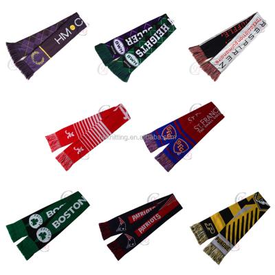 China Wholesale Custom Knitted Chengxing AZO Free Brand Jacquard Football Scarf for sale