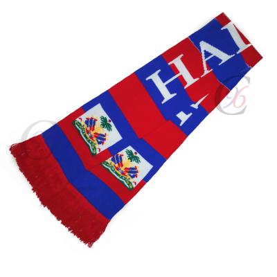 China Cheap Knitted Acrylic Printing Lady Scarf Chengxing Football Unisex Football Fan Embroidered Scarf for sale