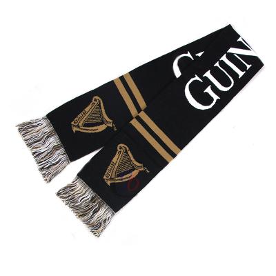 China 100% Chengxing custom wholesale acrylic crochet woven jacquard knitted sports scarf for sale