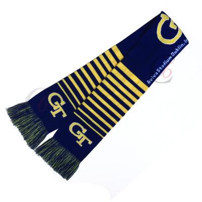 China The Long Football Crochet Knitted Printed Winter Embroidered Scarf for sale