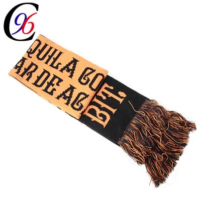 China Chengxing TOP selling brand long top quality many colors cheap knitted 100% acrylic winter soccer fan scarf for sale