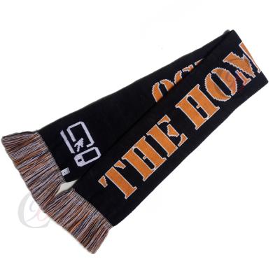 China Soft Touch Feeling Chengxing Jacquard Pattern Football Knitting Scarf for sale