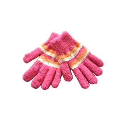 China Keep Warm Chengxing Glove Good Quality Fleece Fknitted Crochet To Keep Warm Acrylic Magic Stretch Winter Gloves Cheap Funny Knitting for sale