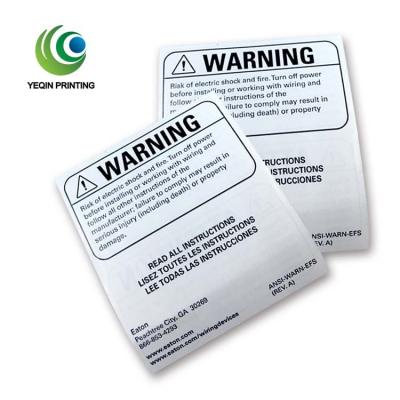 China Waterproof Weather Proof Strong Adhesive Cable Label Sticker for sale