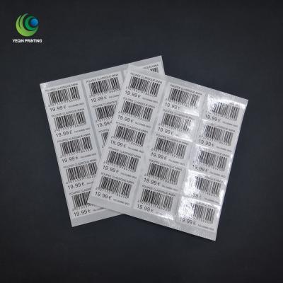 China Customized Cheap Customized UPC Barcode Sticker Label Black And White Printing UNDETERMINED for sale