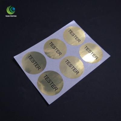 China NOT DETERMINED Circular Gold Tester Label Sticker For Packaging for sale