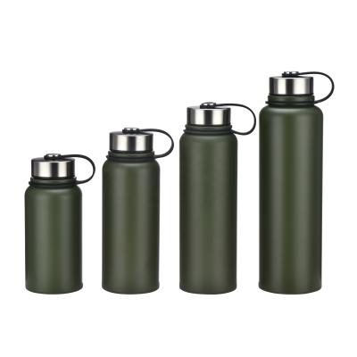 China Large Sustainable Outdoor Custom Logo Insulated Gym Water With Lid Silicone High Capacity Stainless Steel Wide Mouth Sport Bottle for sale