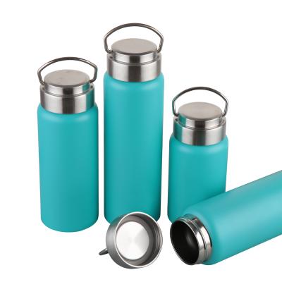 China Factory direct double viable portable gym wall stainless steel sports insulated wide mouth fitnese water bottle for sale