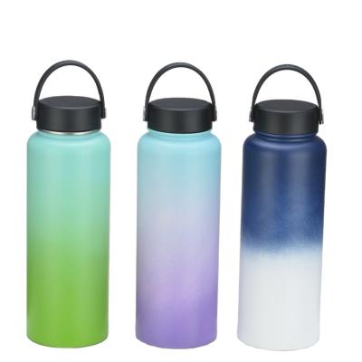 China PORTABLE Beautiful Wide Mouth Double Wall Sports Water Bottle For Gradient Ramp for sale