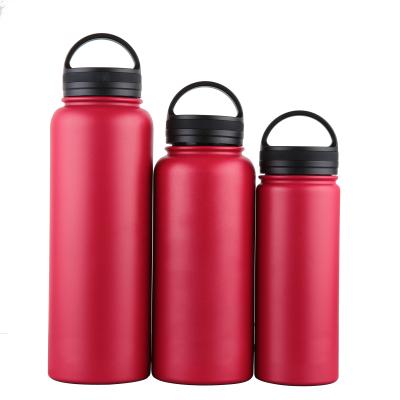 China Double Wall Vacuum Stainless Steel Gym Fitness PORTABLE Custom Biodegradable Drink Water Wide Mouth Water Bottle for sale