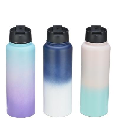 China Double Wall Travel PORTABLE Wide Mouth Stainless Steel Vacuum Insulated Water Bottle for sale