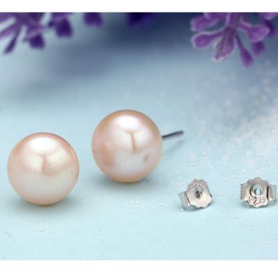 China 2021 Fashion Trendy Simple Freshwater Pearl Earrings Sterling Silver Earrings Silver Jewelry Stud Earrings for sale