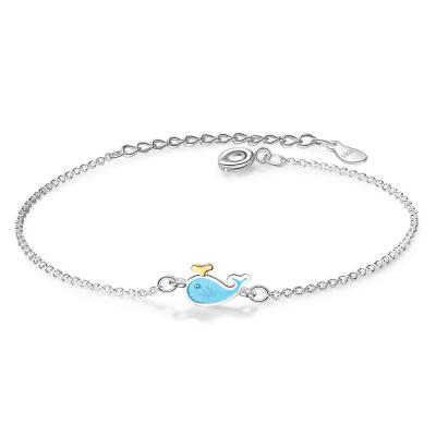 China BOHEMIA Fashion Whale Charm Bracelet Women Jewelry Korean Cute Bracelet 925 Silver (EJ1879) for sale