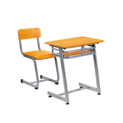 China Modern Metal Desk And Chair Set For School Students Rectangular Desk And Chair for sale