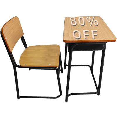 China High School Modern Student Wooden Desk And Chair School Furniture Set for sale