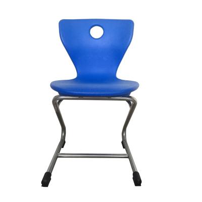 China Armless Contemporary High School Chair Play Blue Plastic School Chairs for sale