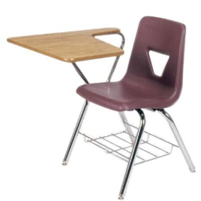 China Office School Furniture Modern Combo School Chair With Hard Plastic Notebook Seats for sale