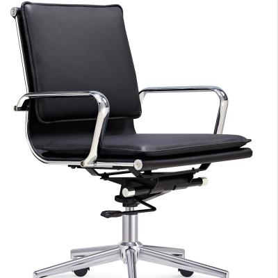 China Executive Black Office Chair Cushion Pillow Office Waiting Room Revolving Chair for sale