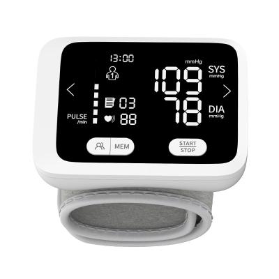 China Acrylic Electronic Ambulatory Digital Blood Pressure Meter Wrist BP Monitor Electronic Sphygmomanometer Tensiomet for sale