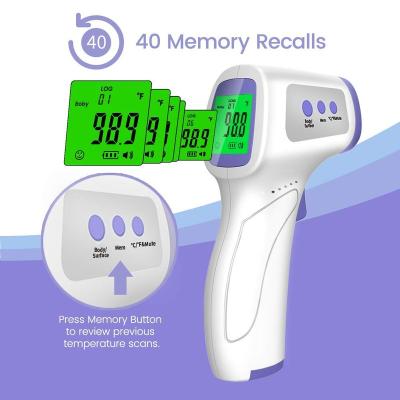 China Contact No AOJ Contact No Medical Digital Temperature LCD Forehead Plastic Infrared Ear Ear Thermometer For Baby for sale