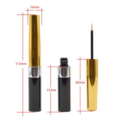 China Cosmetic Eyelash 3ml Eyebrow Growth Aluminum Serum Tubes Magnetic Eyeliner Container Bottles Custom Eyebrow Serum Tubes Brush for sale