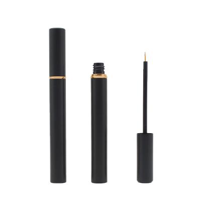 China Empty Clear Eyelash Cosmetic Tube Eyeliner Tube Container With Medium Ring Magnetic Eyeliner Packaging Tubes Matte Black Aluminum Lash Serum for sale