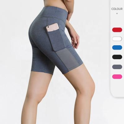 China New Style Breathable Ladies High-waist Seamless Workout Fitness Elastic Tight Yoga Shorts Amazon Running Quick Dry Pants for sale