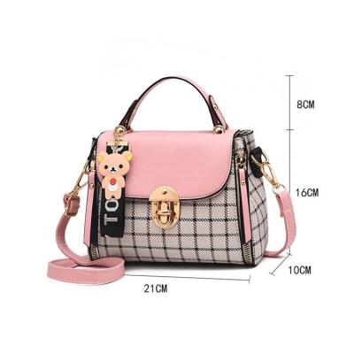 China New Type Cute Color Matching Daily Hot Sale PU Girls Diagonal Bag Small Casual Ladies Places Bags Shoulder Bags for sale