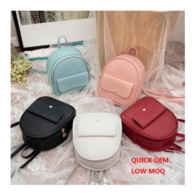 China Lady PU Leather Shoulder Bag Mini Backpack Women Teenage Girls Kids Small Backpack Ladies School Female Backpack for sale