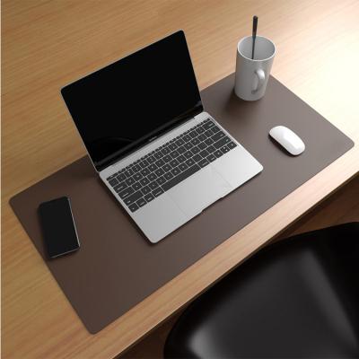 China HEATED Custom Easy Clean Desk Extended Large Full Size Desk PU Leather Desktop Computer Keyboard Mat Mouse Pad for sale