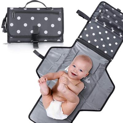 China With portable bag of good quality baby diaper USB enter the changing protection folding waterproof Diaper Cover Mat Mat diaper bag for sale