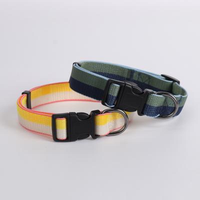 China Wholesale Personalized Adjustable Reflective Nylon Dog Collar Protective Luxury Tactical Webbing Dog Collar for sale