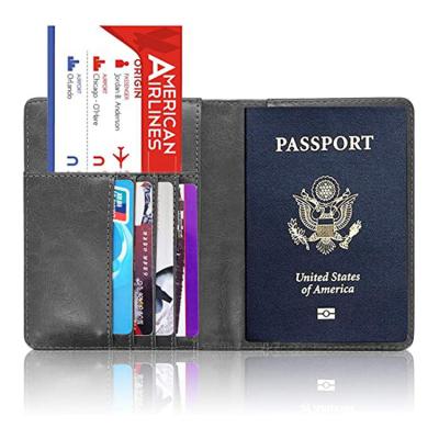 China Custom Cover Fashion Passport Wallet Case Leather Leather Bag for Family Travel Passport Holder for sale