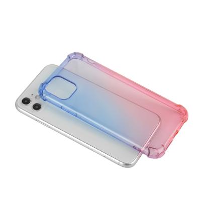 China Wholesale In Stock For Iphone 11 Ultra-thin Two Color Gradient Tpu Mobile Phone Case Suitable For iPhone Se for sale