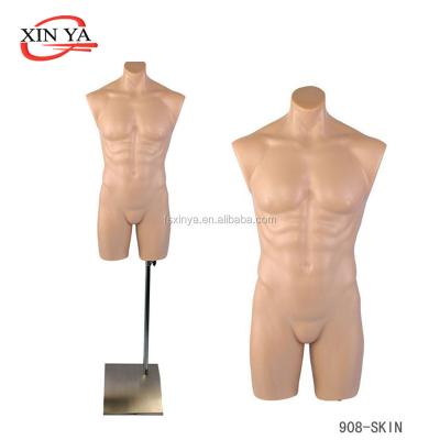 China Lightweight Male Half Body Torso Fashion Headless Plastic Mannequin (P908) for sale