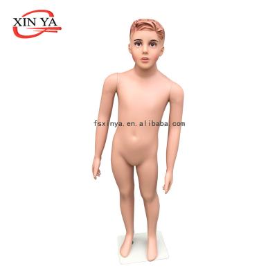 China Lightweight FULL PE BOYS Plastic Mannequins With Metal Base for sale