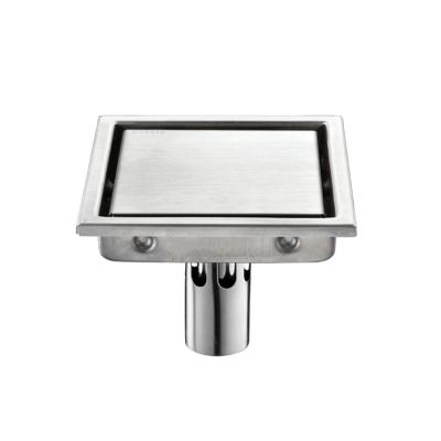 China High Quality Tile Inster Toilet 110 Mm Square Shower Drain Stainless Steel Floor Drain Trap for sale