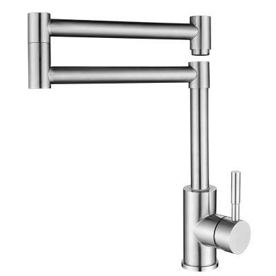 China 2021 Wholesale Price Modern Popular Modern Folding Stainless Steel Pull Out Kitchen Faucet for sale