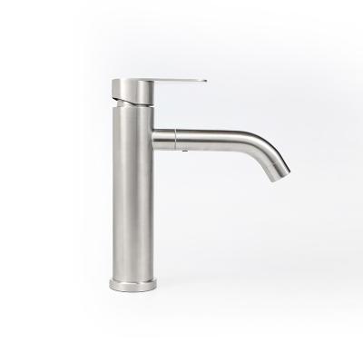 China Modern Bathroom 360 Rotating Spout Thermostatic Faucets Hot And Cold Water Mixer Tap 304 Stainless Steel Brushed Brass Faucet for sale