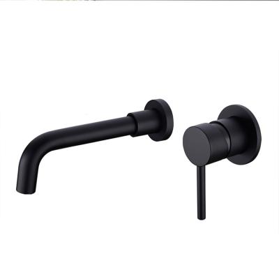 China Modern Brass Matte Black Concealed Thermostatic Faucets Faucetwater Taps Bathroom Chrome Mixer Tap Basin Faucet For Villa Bathroom for sale