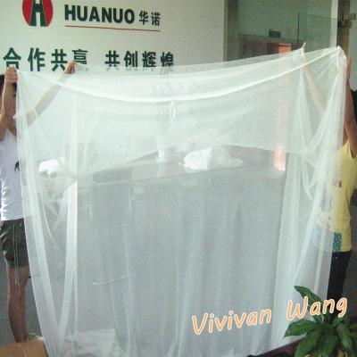 China 2023 New Style Folded Cheap Polyester Treated Square Rectangular Mosquito Nets For Double Bed King Size To Africa Chad Burundi Cameroon for sale