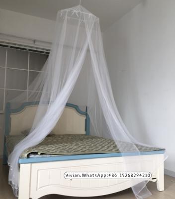 China Double Bed Folded White Tapered Mosquito Bed Hanging Net For Bedroom Around Portable Circular Simple Design for sale