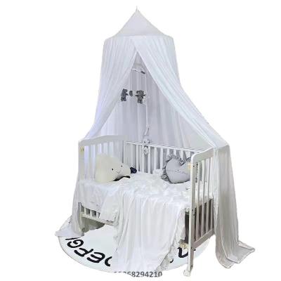 China Folded Hutch Mosquito Netting 360 Degree Round Crib Canopy Mosquito Net And Infant Mosquito Curtain For Insect Prevention for sale