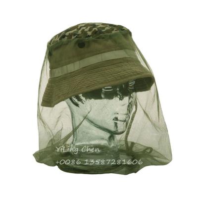 China Hot selling high quality outdoor comping main net folded travel mosquito net with camouflage taffeta fabric top for sale