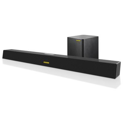 China 2020 2.1 soundbar wireless system home theater system speaker SQ07 140Watt sound speakers bar with subwoofer for sale