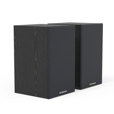 China SR02B Wireless System Black Color Bookshelf Speaker Tooth Blue Sound Bar BT Wooden Housing High End Stereo Speaker for sale