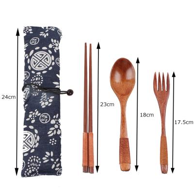 China China Sustainable Biodegradable Eco - Friendly Wooden Cutlery Set Customized Individual Set For Kitchen for sale