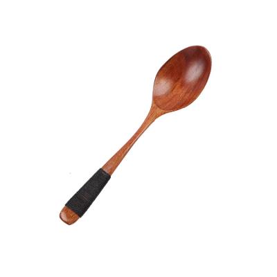 China Sustainable Reusable Wooden Spoon For Eating Japanese Style Kitchen Utensil Table Mixing Eco Friendly Stirring Spoon for sale