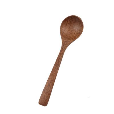 China Sustainable Wooden Spoon Reusable Minimalist Solid Natural Wood For Stirring Convenient Durable Mixing Tasting Spoon for sale